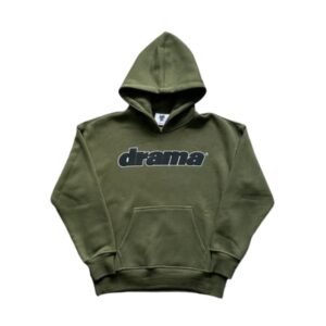 Drama Call Men's Khaki and Green Hoodie