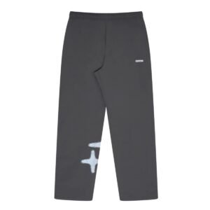 DARK GREY HALFTONE NYLON TRACK PANTS