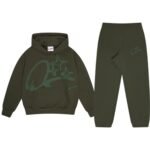 ARMY GREEN SCRIBBLE TRACKSUIT