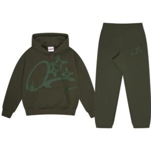 ARMY GREEN SCRIBBLE TRACKSUIT