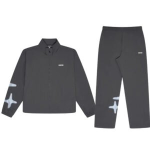 DARK GREY HALFTONE NYLON TRACKSUIT