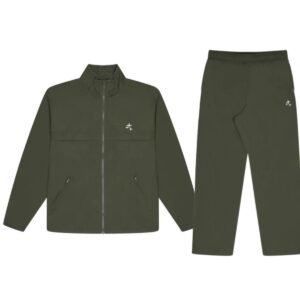 ARMY GREEN STA BAGGY NYLON TRACKSUIT