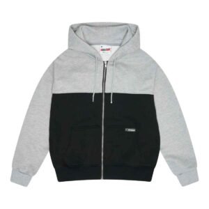 BLACK N GREY SPLIT ZIP UP